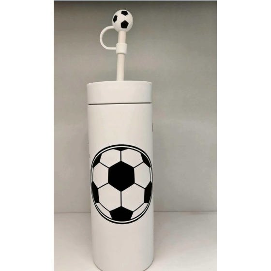400ML double wall stainless steel mug with straw