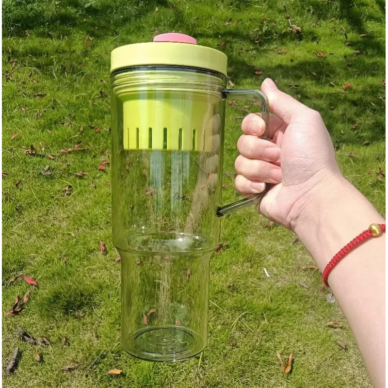 New 600ml 1200ml Trek Tumbler  40oz Plastic Tumbler With Handle And Straw BPA free Cold Cups