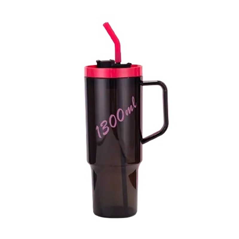 BPA Free Large Capacity Plastic Coffee Travel Mug 40oz Plastic Tumbler With Handle