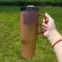 New 600ml 1200ml Trek Tumbler  40oz Plastic Tumbler With Handle And Straw BPA free Cold Cups