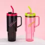 BPA Free Large Capacity Plastic Coffee Travel Mug 40oz Plastic Tumbler With Handle
