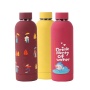 Wholesale 500/750ml Rubber Paint Tumbler Custom 304 Stainless steel Insulated Vacuum Cup Water Bottle Flask Travel Drink Bottle