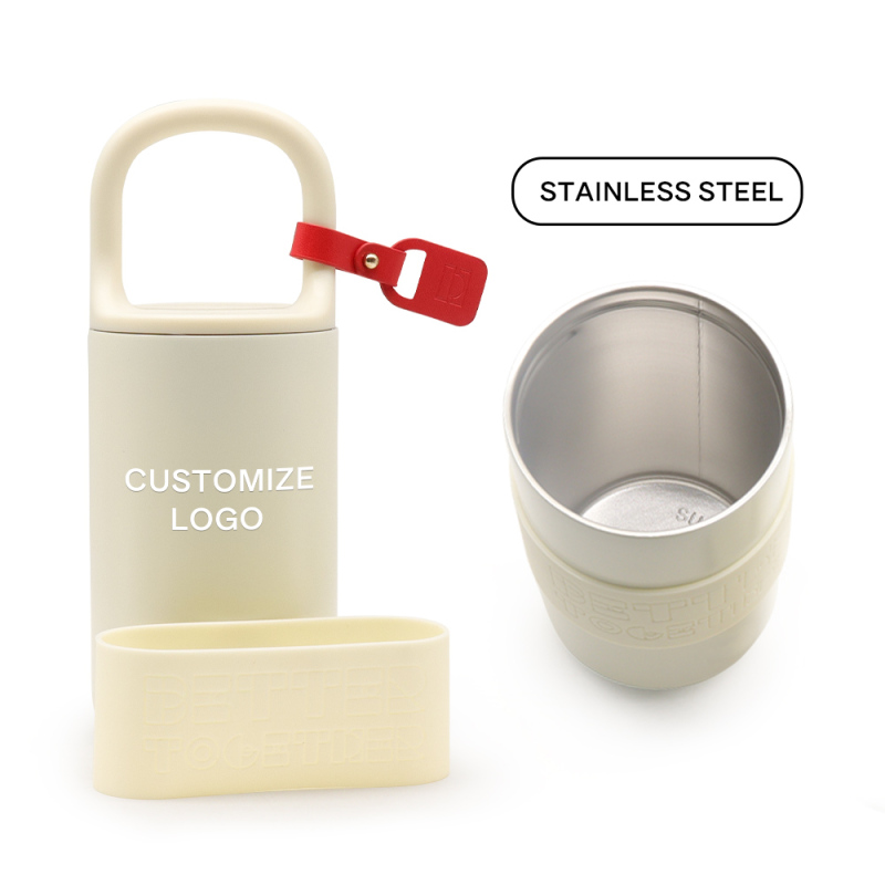 New Design Customized Gift Bottle 400ml Thermal Water Bottle Thermal Coffee Bottle With Handle