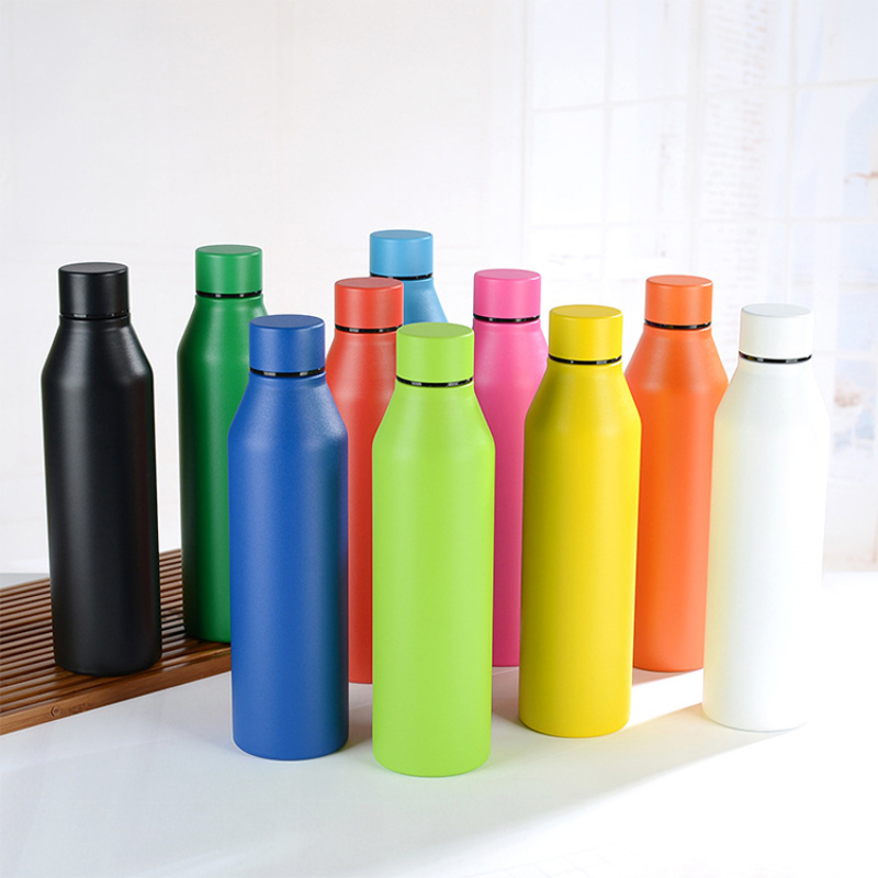 Hot Sale Stainless Steel Rubber Coated Body Drinking Vacuum Flask Cup New Design Wine Coke Thermos Bottle