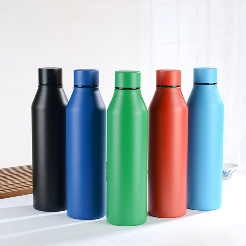 Hot Sale Stainless Steel Rubber Coated Body Drinking Vacuum Flask Cup New Design Wine Coke Thermos Bottle