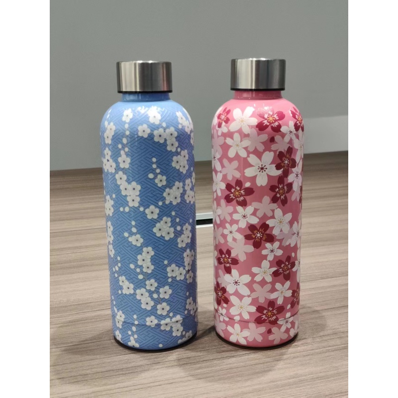 Custom Big Mouth Color Painting Powder Coating High Quality Sports Water Bottle Double Wall Stainless Steel Vacuum Flask