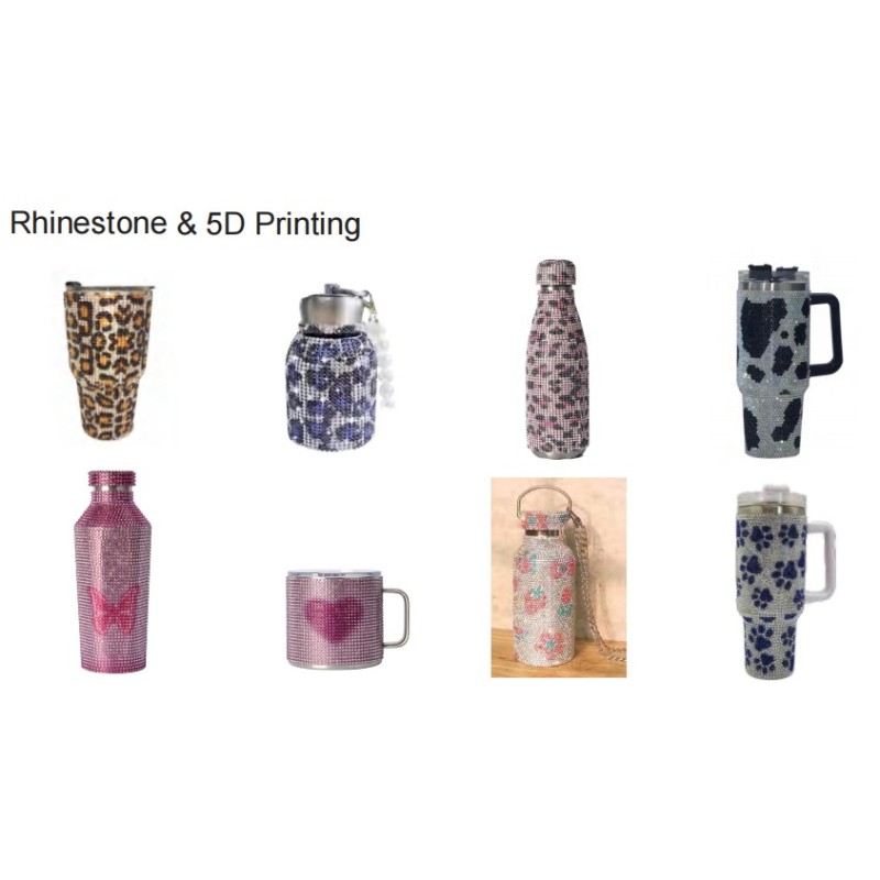 New design Different style 40oz Diamond Cup Car mounted large-capacity stainless steel thermos cup tumbler Sticker Drill Car Cup