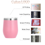 12oz Double Wall Insulated Tumbler Cup Egg Shape Stainless Steel Cups Wine Tumbler Gift Drink Tumbler