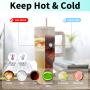 Customized Logo New Type 40oz  Powder Coated Multi Colors Water Bottles Stainless Steel Car Tumblers With Handle and Straws