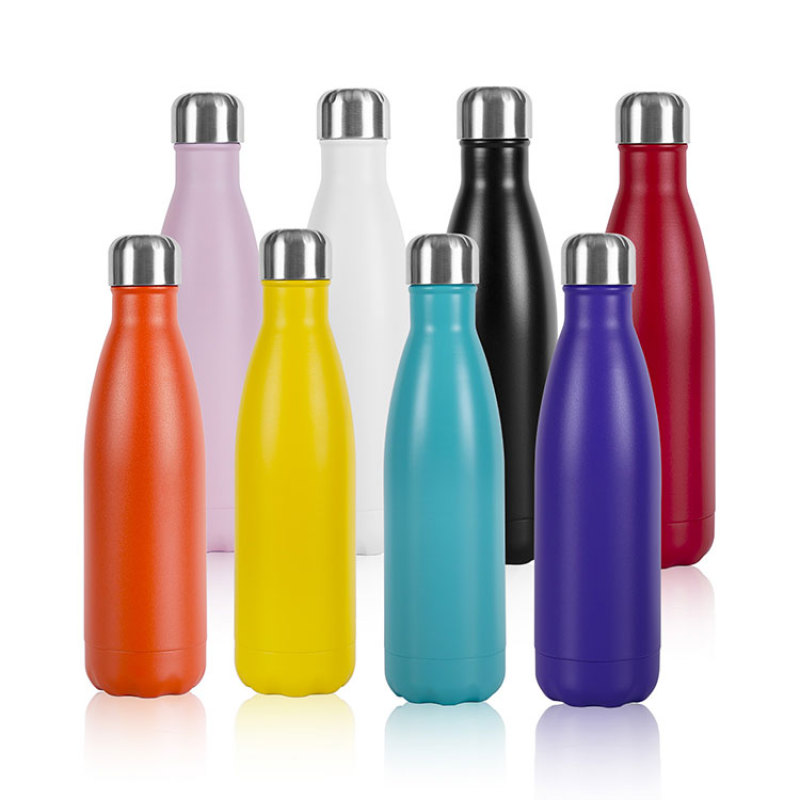 Customized 20oz Portable Thermal Mug Washable Small Mouth Bottle Coke Bottle Car Mug Stainless Steel Insulated Shaped Mug