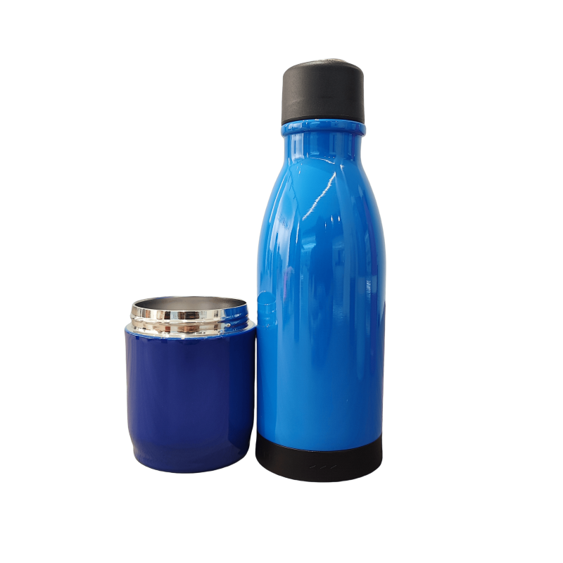 Custom 800ml Outdoor Sport Food & Water 2 in 1 Double Wall Stainless Steel Vacuum Flask Thermo Bottle