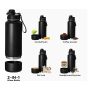 40 oz 2 in 1 Double Wall Stainless Steel Drinking Insulated Dog Water Bottle with Storage Case