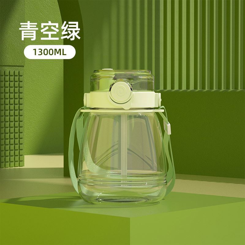 Zogifts Cartoon Sticker Portable Summer Travel Portable Plastic Water Bottle With Handle And Straw Custom logo Shoulder Strap