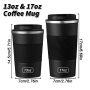 Custom logo 380ml 510ml Eco-friendly Vacuum Insulated Reusable Double Wall Stainless Steel Travel Coke Coffee Mug cups