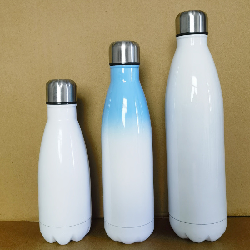 Two-color Coke Cup Student Outdoor Portable Sports Water Bottle Double Layer Vacuum Mountaineering