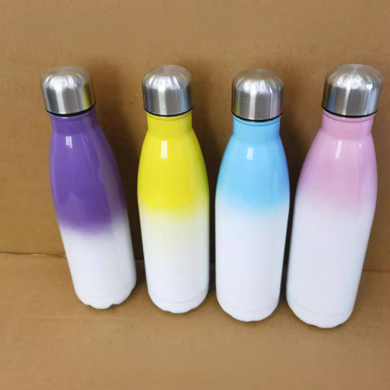Two-color Coke Cup Student Outdoor Portable Sports Water Bottle Double Layer Vacuum Mountaineering