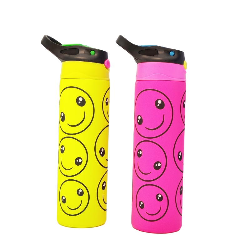 New Fashion Sports 304 Stainless Steel Water Bottle Double Wall Vacuum Flask with Handle