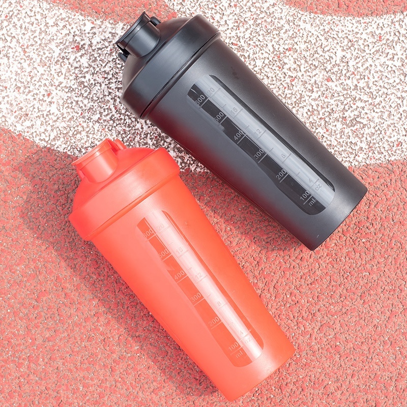 Promotional Gifts Protein Shaker Bottle Gym 600ml Leak Proof Bpa Free Plastic Shaker Cup with Stainless Whisk Ball