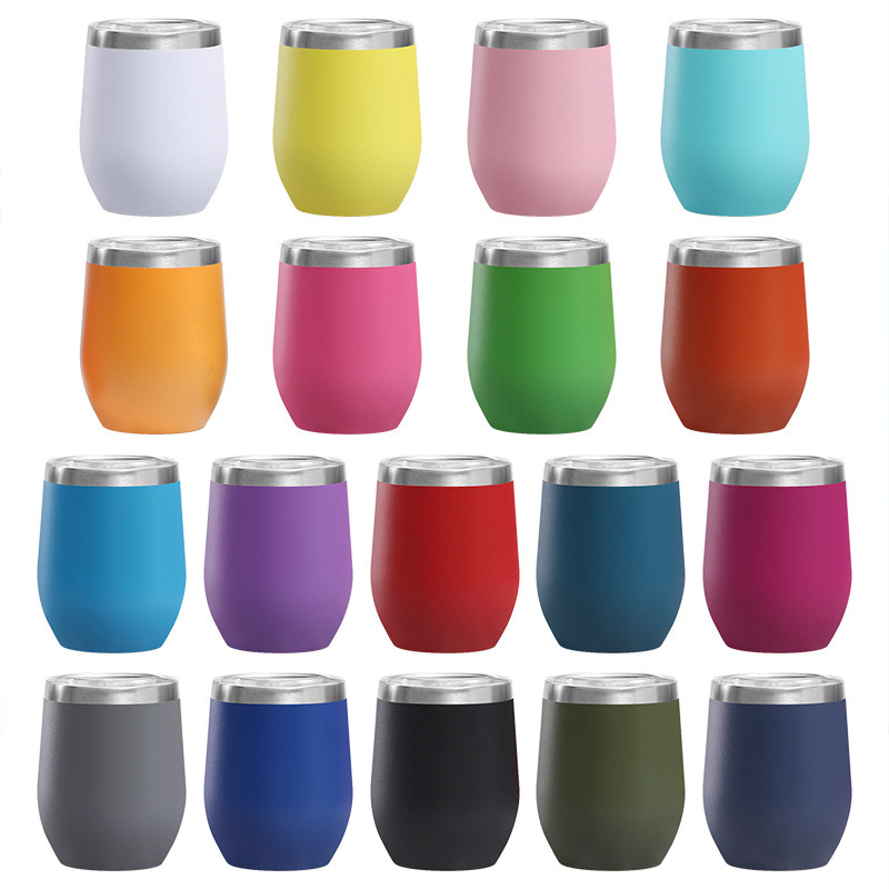 Wholesale 12oz Small Stainless Steel Insulated Egg Wine Cup Mug Vacuum Kids Tumbler