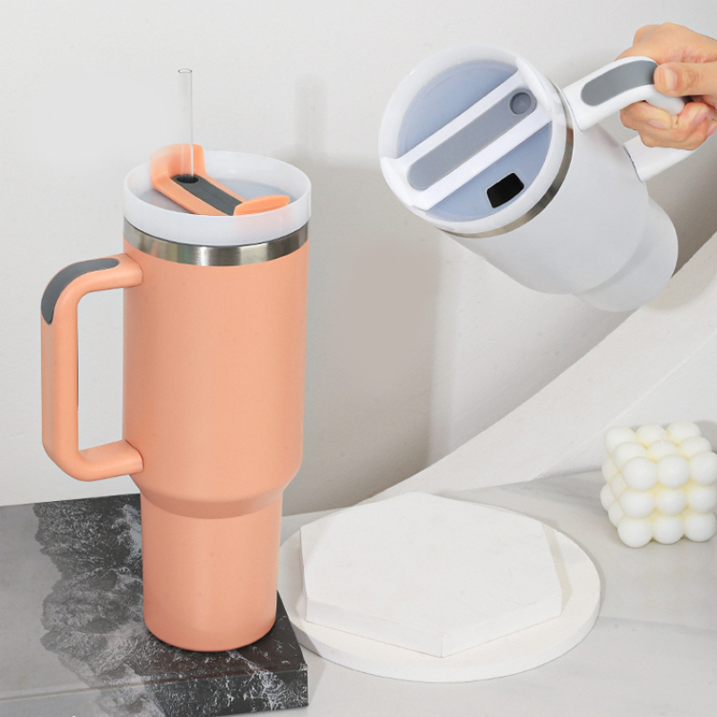 Hot Sale Double Walled Insulated 40oz Tumbler High Quality Custom Cups With Handle