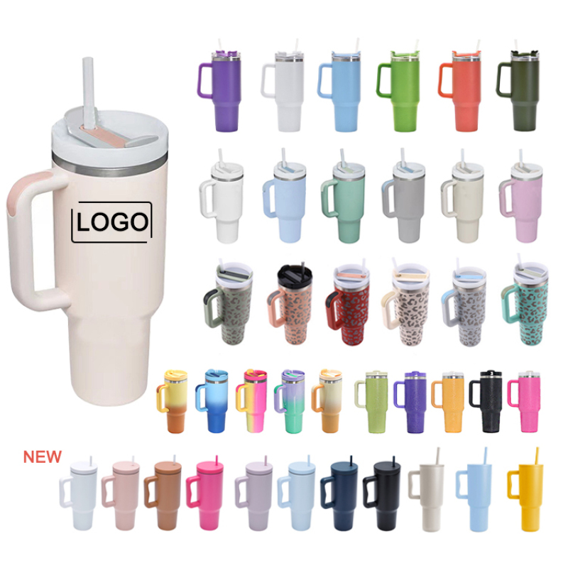 Hot Sale Double Walled Insulated 40oz Tumbler High Quality Custom Cups With Handle