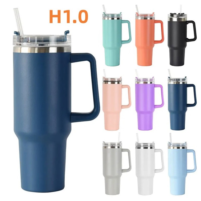 Hot Sale Double Walled Insulated 40oz Tumbler High Quality Custom Cups With Handle