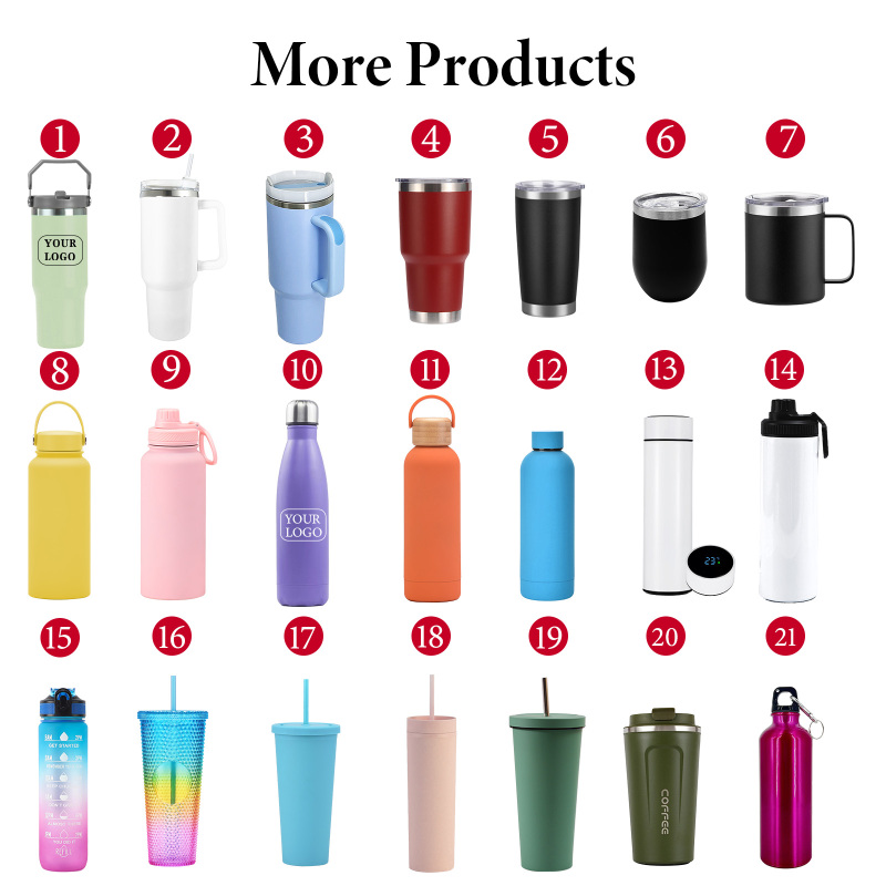 Custom logo 20 oz 30 oz Vacuum Thermos Tumblers Wholesale Bulk 20oz Stainless Steel Double Wall  Travel Coffee Mug with Lid