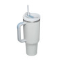 Custom Stainless Vacuum insulated 40oz powder coated traveling cups coffee mugs tumblers wholesale bulk with handle and straw