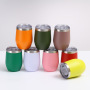 Acceptable Custom Logo 360ml 12oz 304 Double Walled Stainless Steel Insulated Egg Wine Cup Travel Coffee Mugs Wine Tumbler