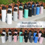 Portable 32oz 18/8 Stainless Steel Insulated Vacuum Flask RTS Custom Logo Straight Cup Water Bottle for Camping Powder Coated