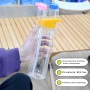 Hot Sale Wholesale 750ml Water Bottle Sports Leak-Proof BPA Free Clear AS Material Plastic Water Bottle with Flip Lid and Straw