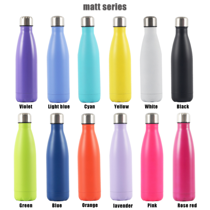 Water Bottle 16 oz Stainless Steel Sports Coke Bottle Insulated Water Cup Custom Logo Insulated Thermal Vacuum Flask Sport
