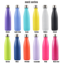 Water Bottle 16 oz Stainless Steel Sports Coke Bottle Insulated Water Cup Custom Logo Insulated Thermal Vacuum Flask Sport
