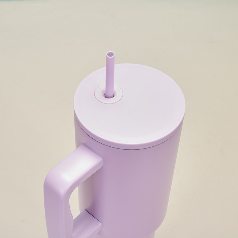 40oz handle car cup 304 stainless steel vacuum insulated cup car cold insulation beer cup with lid and straw