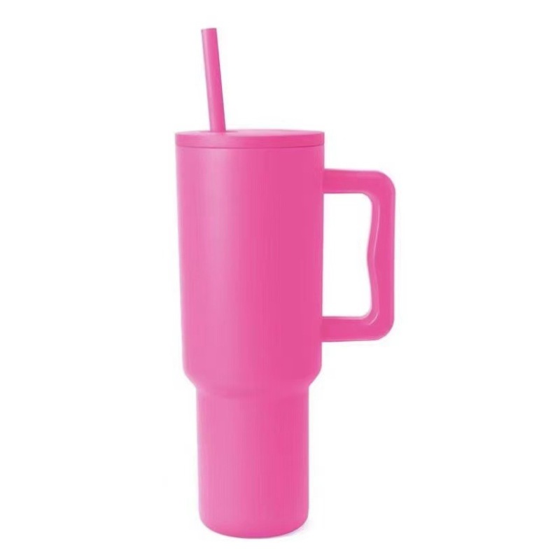40oz handle car cup 304 stainless steel vacuum insulated cup car cold insulation beer cup with lid and straw