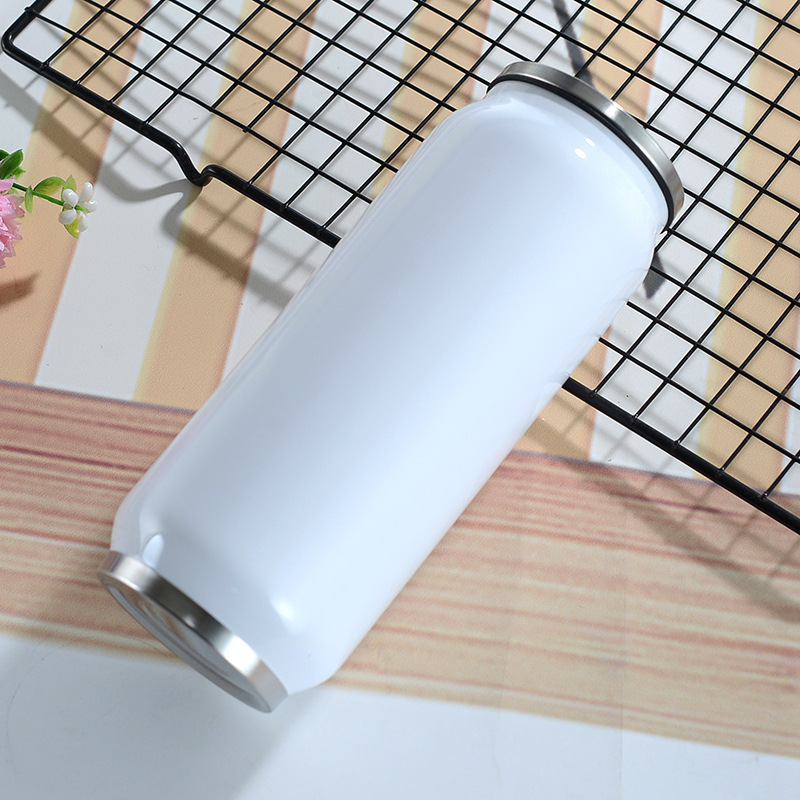Stainless Steel Double Wall Vacuum 350 500 ml 12 17 oz Cola Soda Cokes Can Bottle Thermos Water Bottle With Flip Lid And Straw