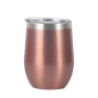 Custom 12oz 350ml stainless steel vacuum egg shaped metal double wall insulated wine tumbler 12 oz colorful cup with sliding lid