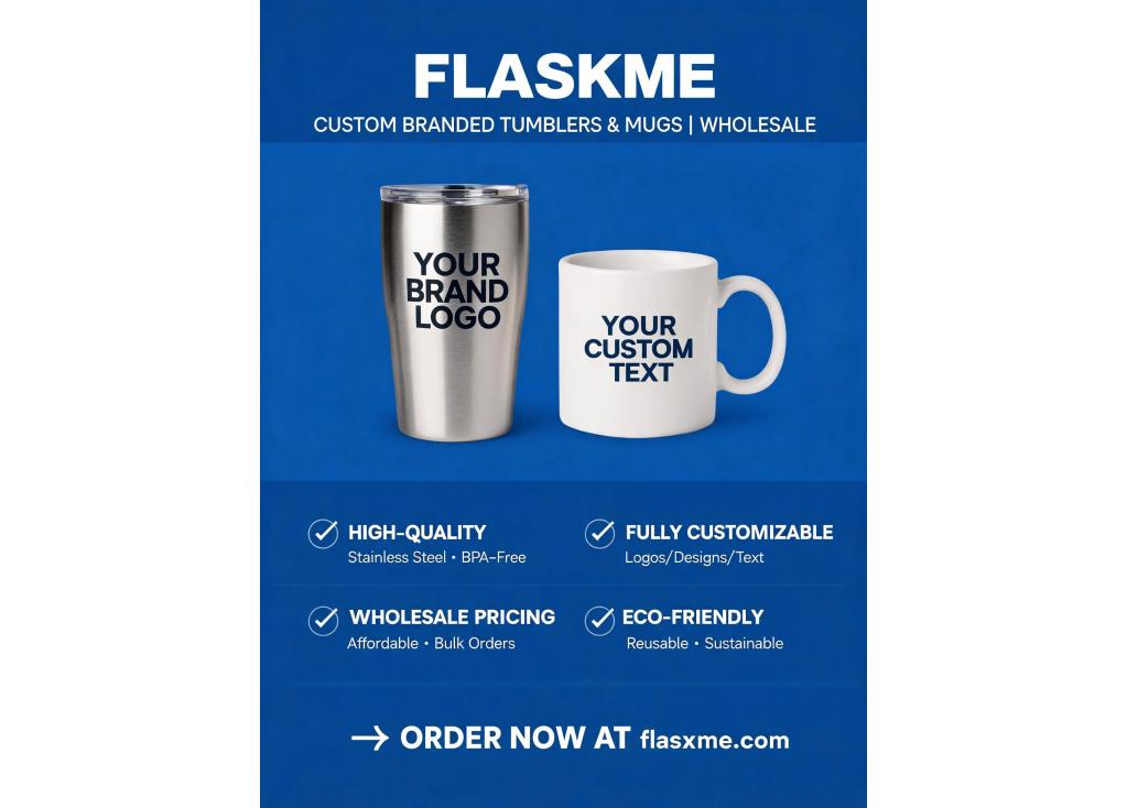 What are the best wholesale suppliers for custom branded tumblers and mugs?