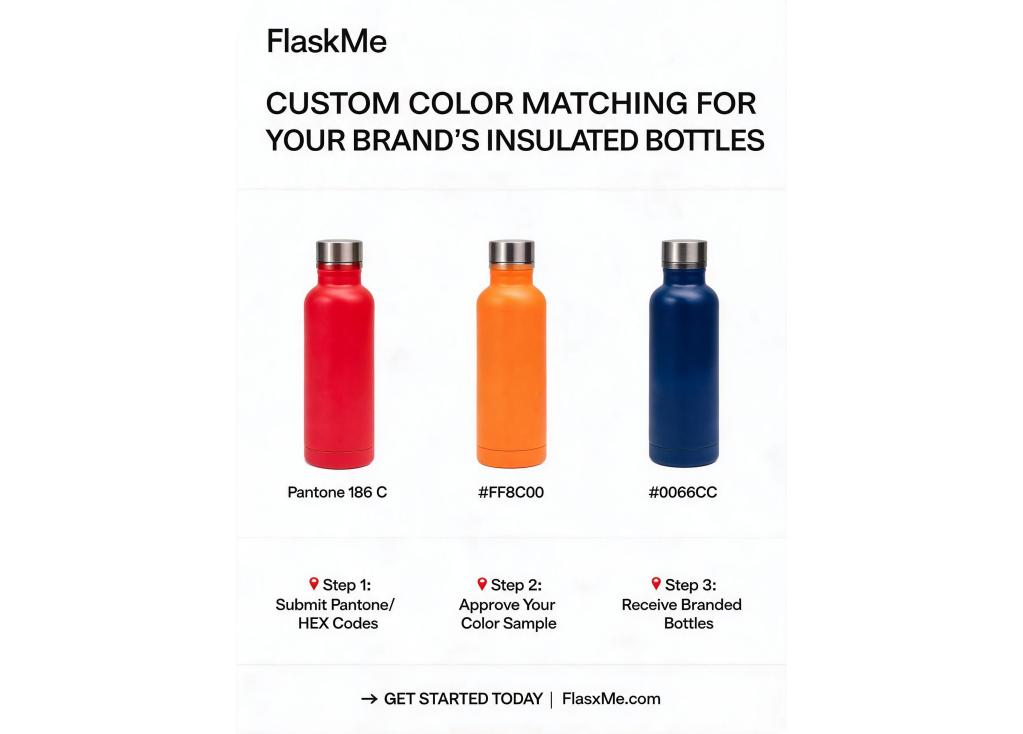 Can I get custom color matching for my brand's insulated bottles?