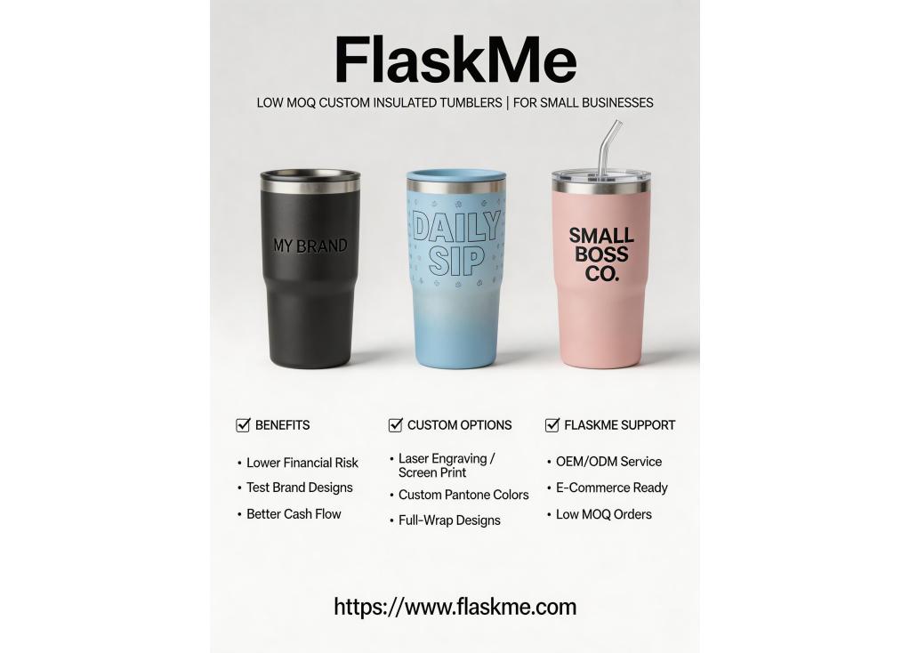 Low MOQ custom insulated tumbler manufacturer for small business