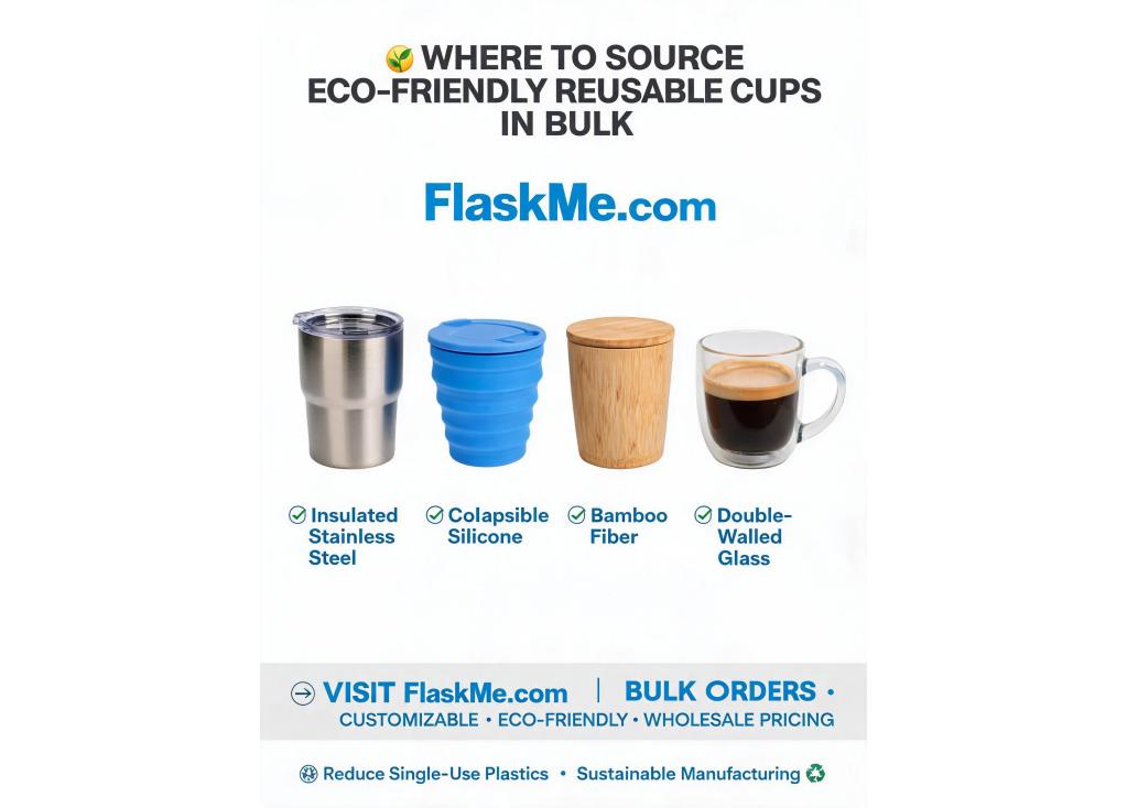 Where can importers source eco-friendly reusable cups in bulk?