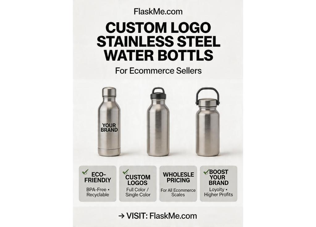 Custom logo stainless steel water bottle supplier for ecommerce sellers
