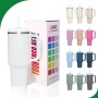 Eco-Friendly 20oz Tumbler Cup Custom Logo Insulated Tumbler 40 oz Stainless Steel Cup 30oz With Handle And Straw Lid 