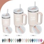 Eco-Friendly 20oz Tumbler Cup Custom Logo Insulated Tumbler 40 oz Stainless Steel Cup 30oz With Handle And Straw Lid 