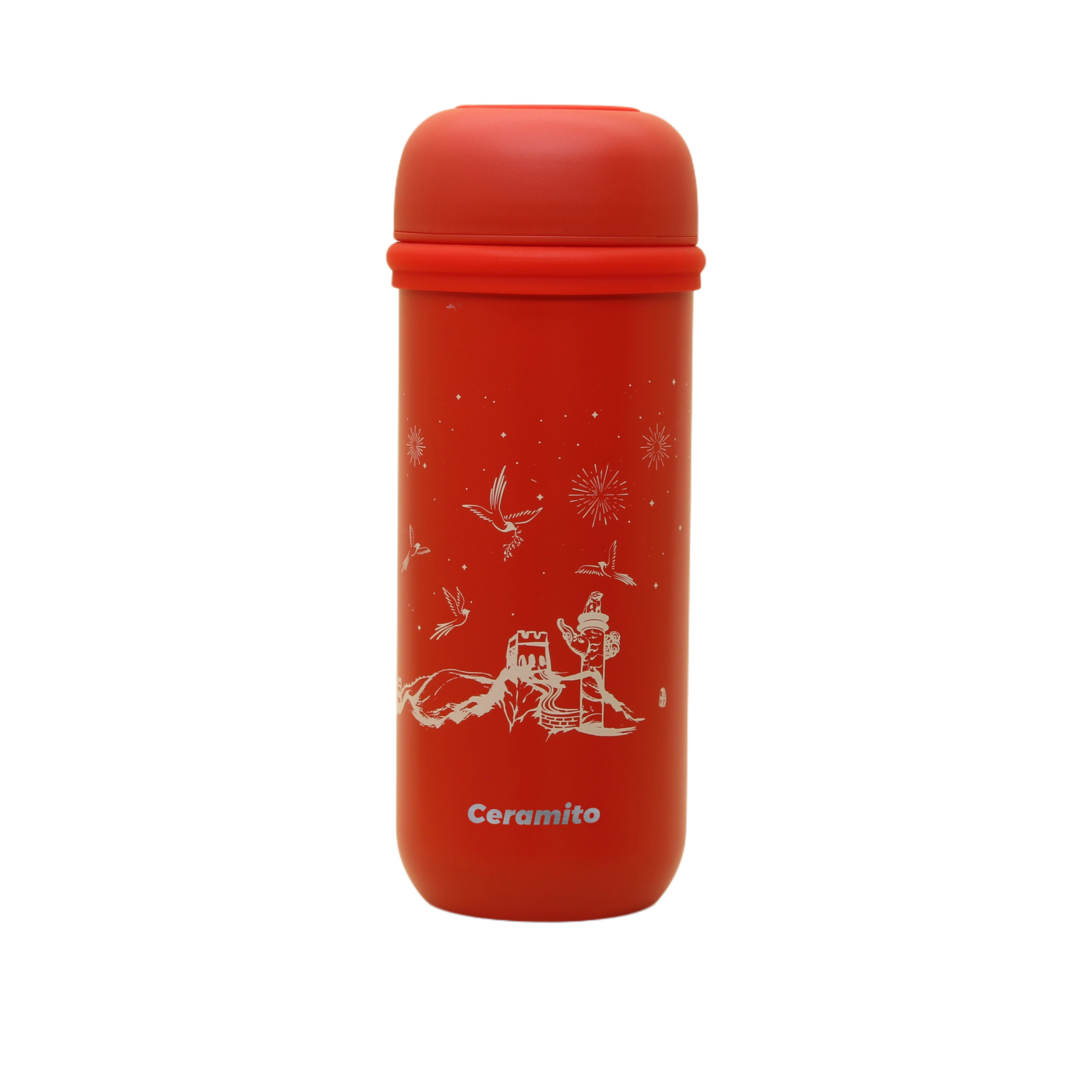 9.5oz / 280ML Ceramic Insulated water bottle with Invisible Silicone Handle