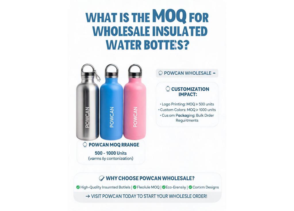What is the minimum order quantity for wholesale insulated water bottles?