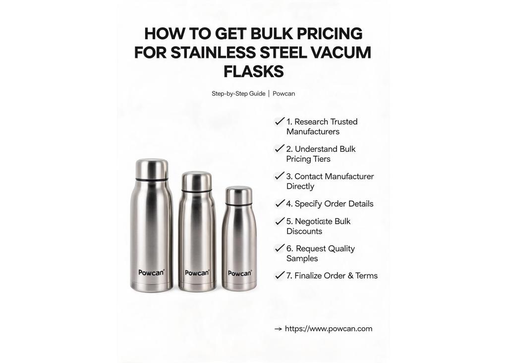 How to get bulk pricing for stainless steel vacuum flasks from manufacturers?