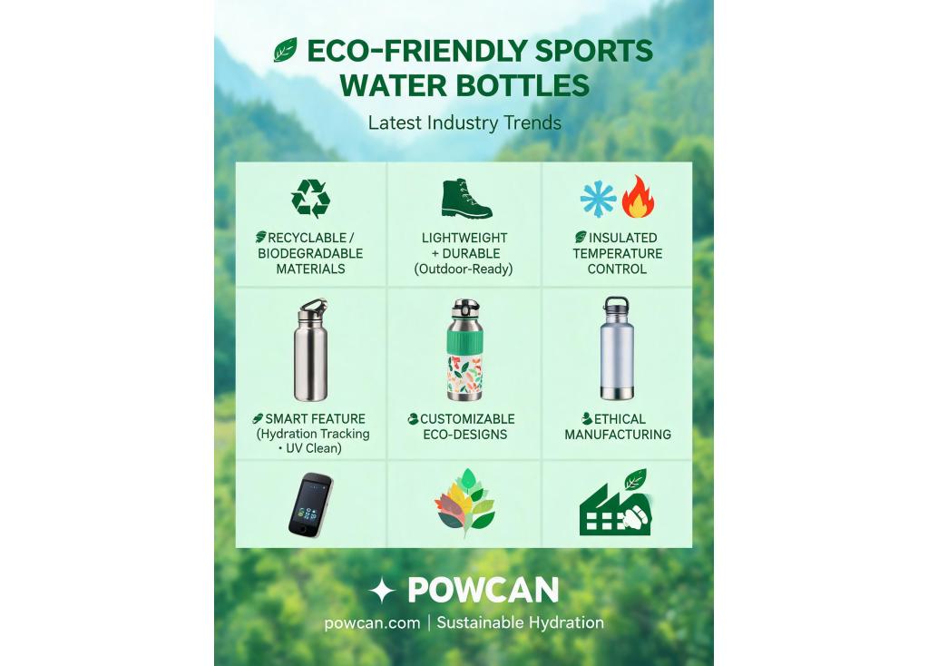 What are the latest trends in eco-friendly and sustainable sport water bottles for outdoor brands?