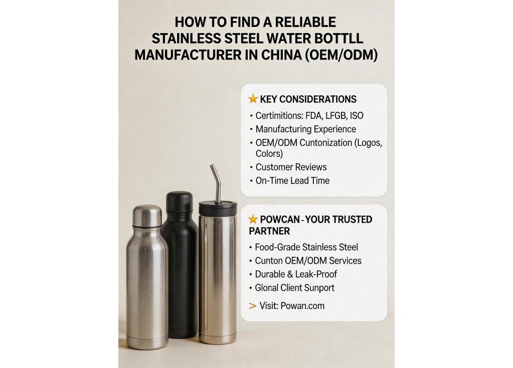 How to find a reliable stainless steel water bottle manufacturer in China with OEM/ODM services?