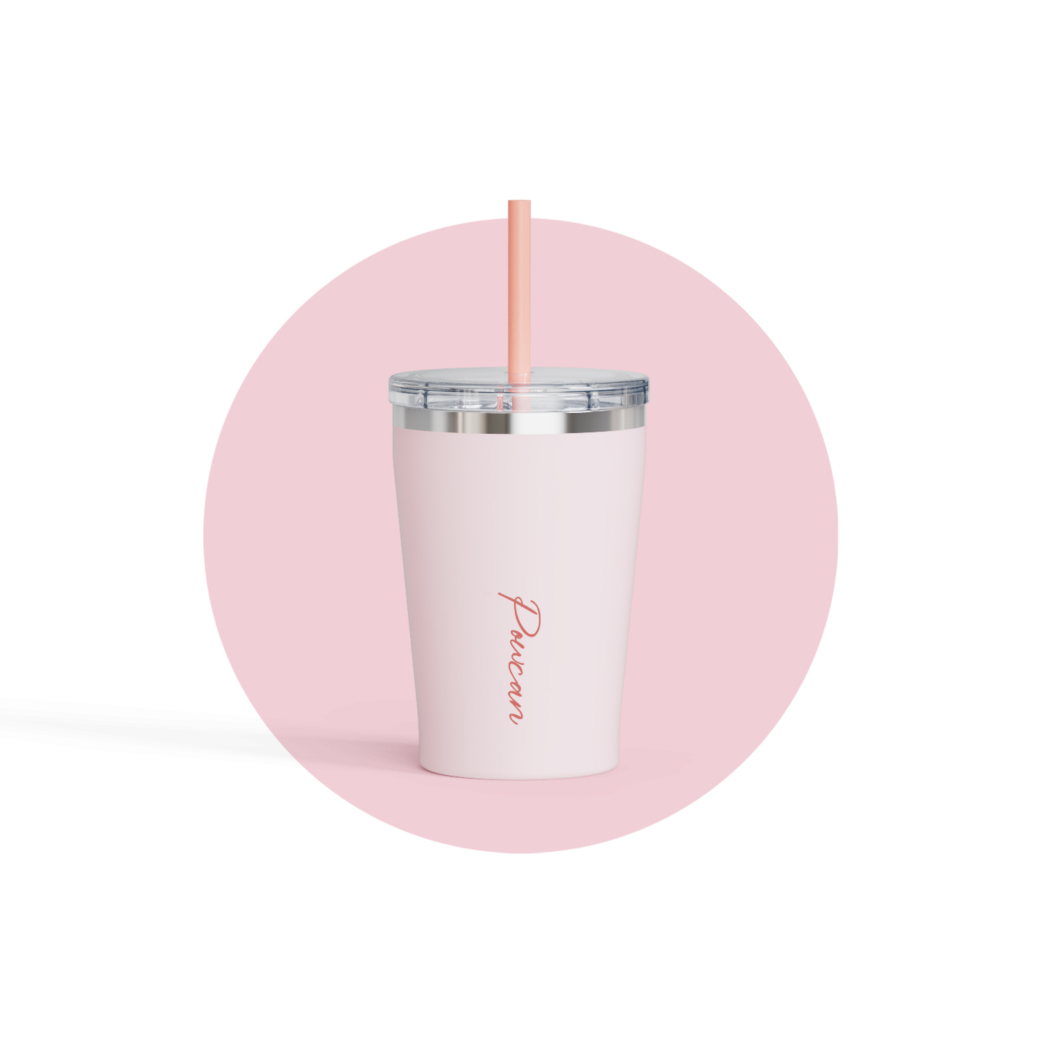 Stainless steel tumbler  with straw 18OZ